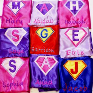 Personalized Super Hero Capes kids - Name/Initial Embroidered Toddler Superhero Costume for Superhero Party - Gift for Superhero Themed Birthday Party, Costume Party, Special costumes for kids