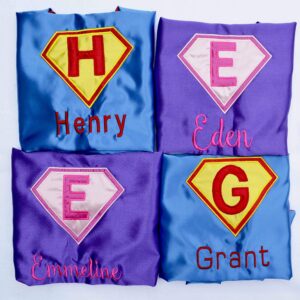 Personalized Super Hero Capes kids - Name/Initial Embroidered Toddler Superhero Costume for Superhero Party - Gift for Superhero Themed Birthday Party, Costume Party, Special costumes for kids