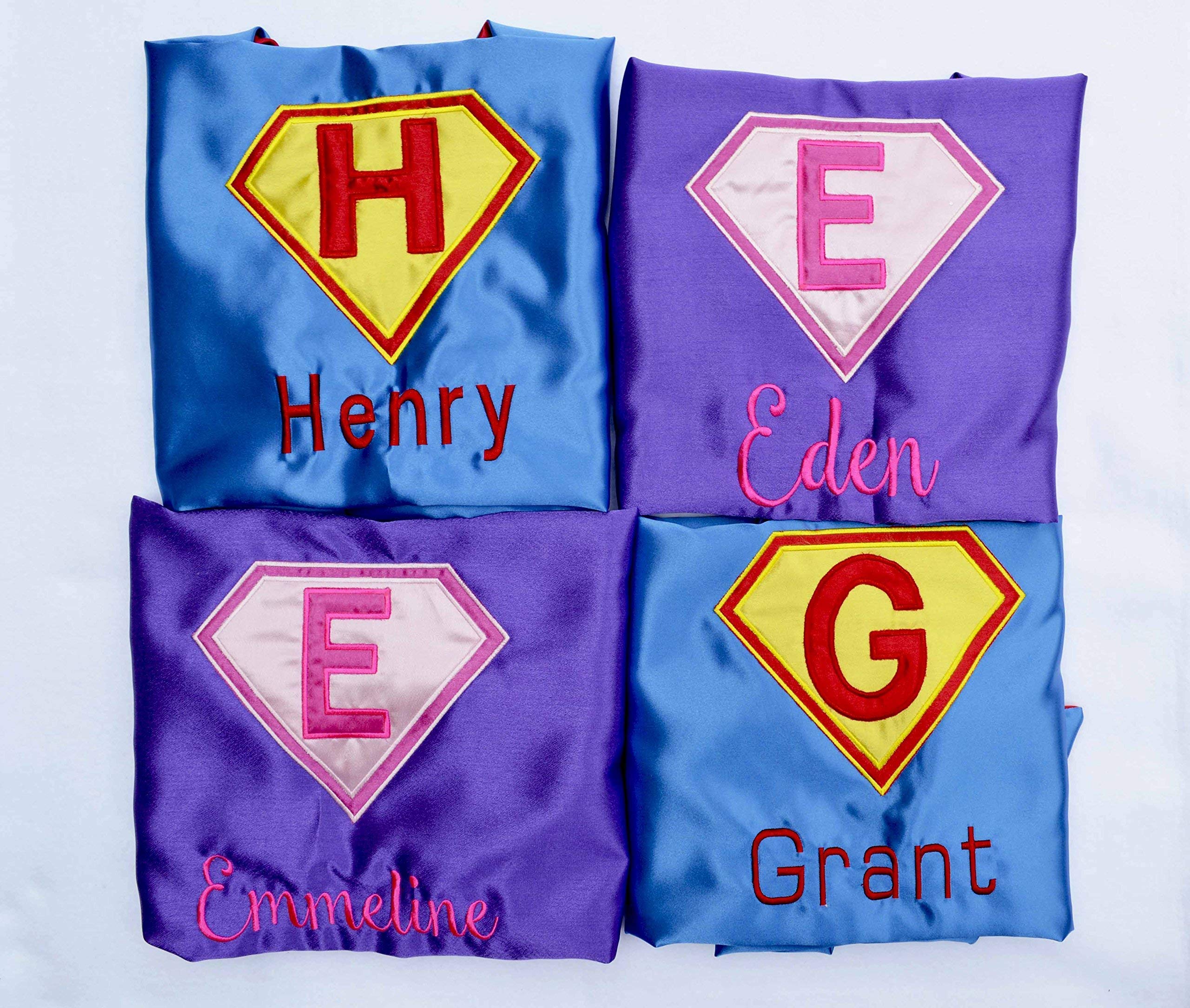 Personalized Super Hero Capes kids - Name/Initial Embroidered Toddler Superhero Costume for Superhero Party - Gift for Superhero Themed Birthday Party, Costume Party, Special costumes for kids