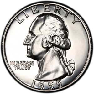 1959 no mint mark washington quarter us mint proof
