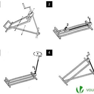 VOUNOT Ride on Lawn Mower Lift Jack, Telescopic Maintenance Jack for Lawn mowers and Garden Tractors, Weight Capacity 880 Lbs, Red