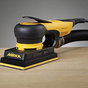 Mirka DEOS Direct Electric Orbital Sander Tool 353XCV / 3 inch x 5 inch / 3mm orbit/Dust-free Sanding / MID3530201US, Yellow, Black