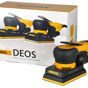 Mirka DEOS Direct Electric Orbital Sander Tool 353XCV / 3 inch x 5 inch / 3mm orbit/Dust-free Sanding / MID3530201US, Yellow, Black