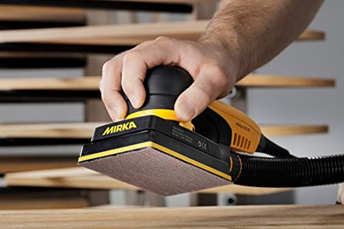 Mirka DEOS Direct Electric Orbital Sander Tool 353XCV / 3 inch x 5 inch / 3mm orbit/Dust-free Sanding / MID3530201US, Yellow, Black