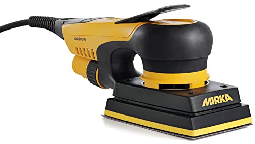 Mirka DEOS Direct Electric Orbital Sander Tool 353XCV / 3 inch x 5 inch / 3mm orbit/Dust-free Sanding / MID3530201US, Yellow, Black