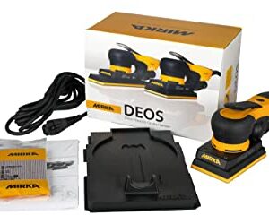 Mirka DEOS Direct Electric Orbital Sander Tool 353XCV / 3 inch x 5 inch / 3mm orbit/Dust-free Sanding / MID3530201US, Yellow, Black