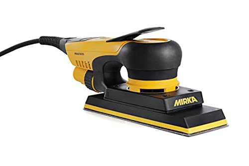 Mirka DEOS Direct Electric Orbital Sander Tool 383XCV / 2.75 inch x 8 inch / 3mm orbit/Dust-free Sanding / MID3830201US,Yellow/Black