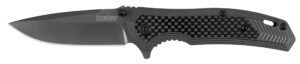 kershaw fringe pocket knife, 3-inch 8cr13mov steel blade with gray titanium carbo-nitride coating, carbon-fiber insert; speedsafe assisted opening, 8310