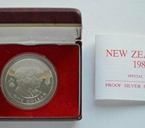 1983 NZ Silver Dollar Proof Coin - Royal Visit $1 Uncirculated Reserve Bank Of New Zealand