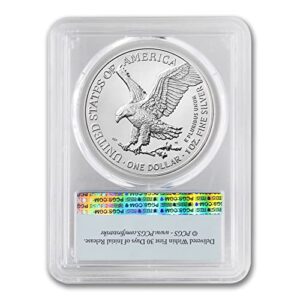 2023 (W) 1 oz American Silver Eagle Coin MS-70 (First Strike - Struck at West Point - Flag Label) $1 MS70 PCGS