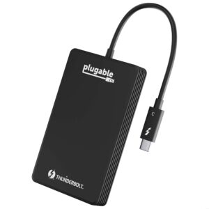plugable 1tb thunderbolt 3 external ssd nvme drive (up to 2400mbs/1800mbs r/w)