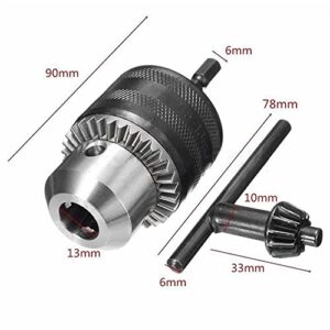 Bestgle 1.5-13mm Capacity Drill Chuck, 1/2-20UNF Mount Impact Driver Bits Chuck Conversion 1/4" Hex Shank Quick Connect Change Adapter Converter with Chuck Key