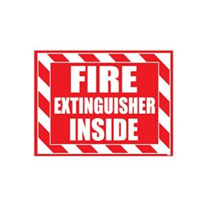 Wrapco (4 Pack) Fire Extinguisher Inside Sticker Decal Sign Self Adhesive for Trucks or Equipment