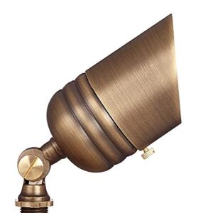 VOLT Fat Boy 12V Brass Outdoor Spotlight (Bronze) with Ground Stake