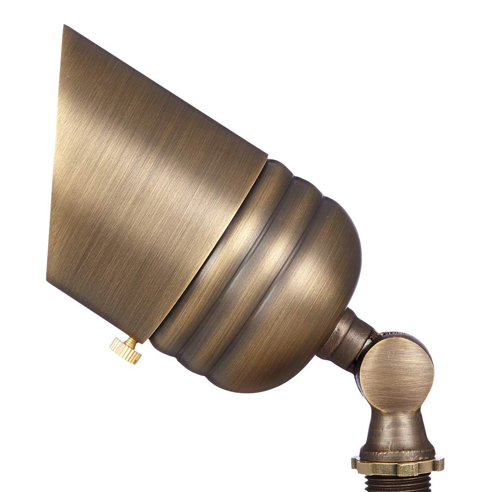 VOLT Fat Boy 12V Brass Outdoor Spotlight (Bronze) with Ground Stake