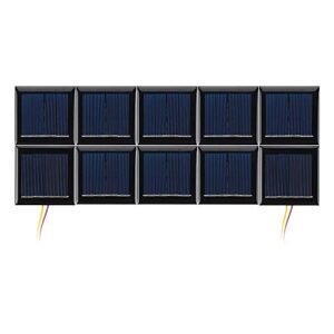 AOSHIKE 10Pcs 2V 130mA Micro Solar Panels Photovoltaic Solar Cells with Wires Solars Epoxy Plate DIY Projects Toys 54mm x 54mm/2.13" x 2.13"