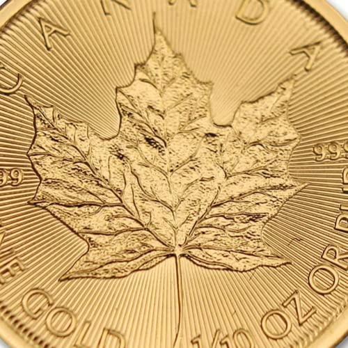 1979 - Present (Random Year) CA 1/10 oz Canadian Gold Maple Leaf Coin Brilliant Uncirculated (BU) with a Certificate of Authenticity $5 BU
