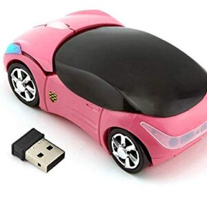 Wireless Mouse Cute Sport Car Shape Mouse Optical Ergonomic Gaming Mice Mini Small Office Mouse Gift for Boy Girl Men Women Kids Mom Dad with USB Receiver for PC Laptop Computer Mac,1600DPI 3 Buttons