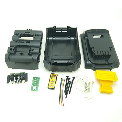 LaiPuDuo Battery Replacement Plastic Case for DeWalt 20V DCB201,DCB203,DCB204,DCB200 18V Li-ion Battery Cover Parts for 3A 4A 5A