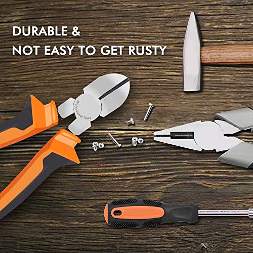 BOENFU Wire Cutter for Artificial Flowers and Crafts, Chicken Wire Cutters Heavy Duty Diagonal Cutting Pliers Faux Flowers Wire Clippers, Orange, 6 in