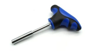 temo 1/4 inch t-handle hex bit holder screwdriver, 5 inch long