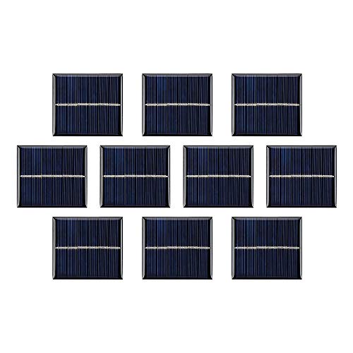 SUNYIMA 10Pcs 3V 120mA Micro Solar Panels Cells DIY Solar Epoxy Plate Electric Toy Materials Photovoltaic Cells Charger 60mmx55mm/2.36"x2.16"