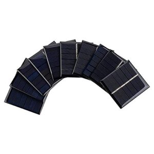 SUNYIMA 10Pcs 3V 120mA Micro Solar Panels Cells DIY Solar Epoxy Plate Electric Toy Materials Photovoltaic Cells Charger 60mmx55mm/2.36"x2.16"