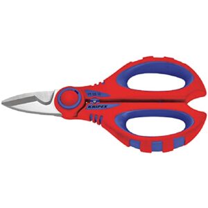 knipex 95 05 10 sb electricians' shears with multi-component grips, fibreglass-reinforced 160 mm (blister packed)