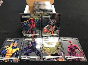 2015 upper deck marvel vibranium complete hand collated set of 90 cards includes the following characters captain america, captain marvel, daredevil, hulk, rocket raccoon, scarlet witch, star-lord, thanos, ultimate iron man, spider-woman, wolverine, docto