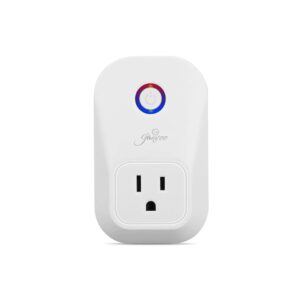 jinvoo wifi smart plug, smart outlet compatible with alexa and google assistant, tuyasmart life 2.4ghz only wifi socket, voice&remote control, schedule timer, no hub required, etl&fcc, 2-pack
