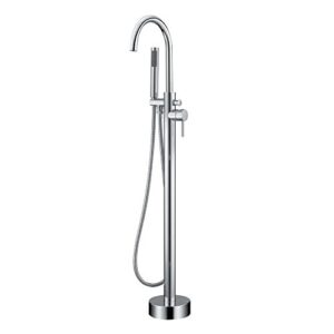 artiqua freestanding tub filler bathtub faucet chrome single handle floor mounted faucets with handheld shower