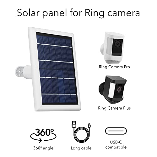 Wasserstein Solar Panel for Ring Spotlight and Stick Up Cam Batteries