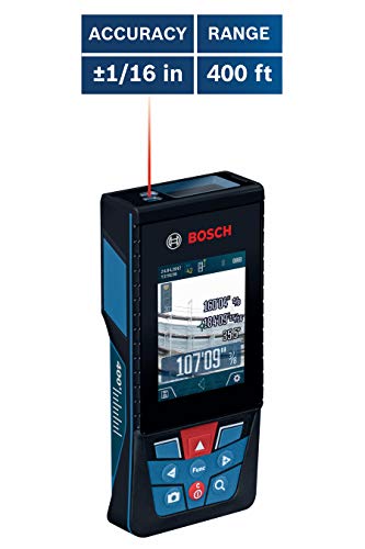 BOSCH GLM400CL Blaze Outdoor 400ft Bluetooth Connected Laser Measure with Camera & Lithium-Ion Battery