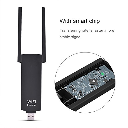 Portable 300M Dual Antenna USB WiFi Signal Range Extender Wireless Router Repeater Amplifier