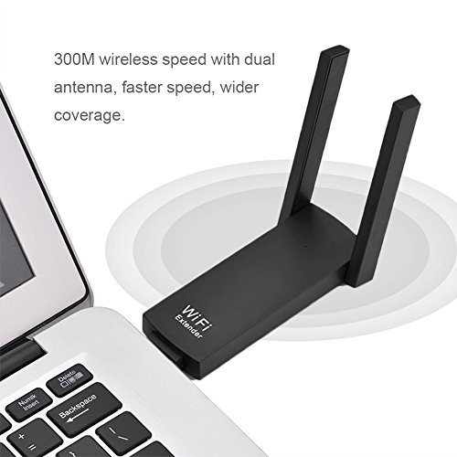 Portable 300M Dual Antenna USB WiFi Signal Range Extender Wireless Router Repeater Amplifier