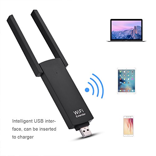 Portable 300M Dual Antenna USB WiFi Signal Range Extender Wireless Router Repeater Amplifier