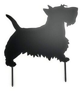 scottish terrier scotty dog metal art yard stake powder coated black