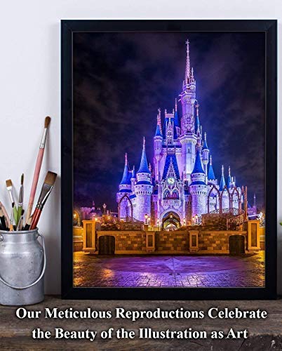 Cinderella's Castle - 11x14 Unframed Art Print - Great Home and Nursery Walt Disney World Wall Art Magic Kingdom Room Decor or Gift Under $15 for WDW Fans