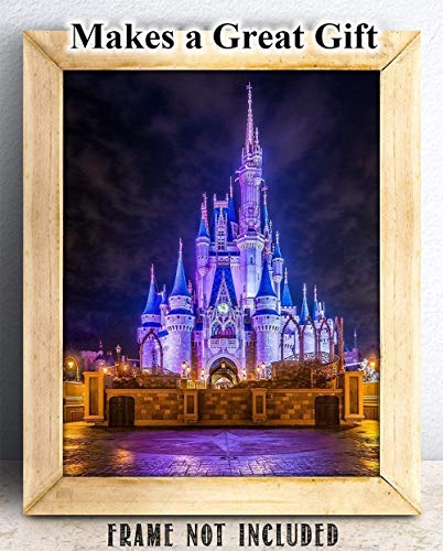 Cinderella's Castle - 11x14 Unframed Art Print - Great Home and Nursery Walt Disney World Wall Art Magic Kingdom Room Decor or Gift Under $15 for WDW Fans