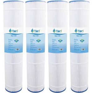 Tier1 Pool & Spa Filter Cartridge 4-pk | Replacement for Pentair Clean and Clear 520, Pleatco PCC130, Filbur FC-1978, C-7472, R173578 and More | 130 sq ft Pleated Fabric Filter Media