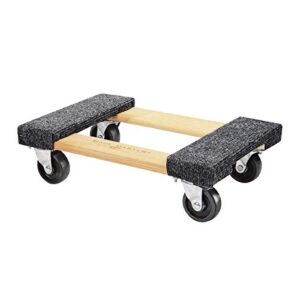 furniture dolly platform with wheels moving dolly furniture mover. piano dolly rolling surface measures 12" x 18". carpeted furniture mover. heavy duty floor dolley holds up to 1000lbs