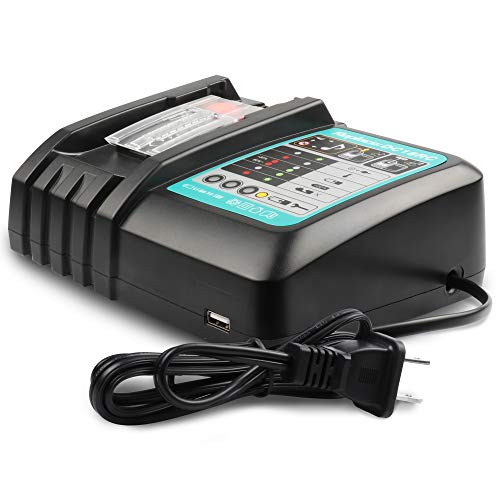 Batteriol DC18RC 18V Battery Charger with Power Indicator, Fit for 14.4V - 18V Lithium-ion LXT Battery BL1815 BL1830 BL1850B BL1860 BL1840 BL1430