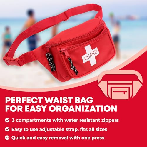 Ever Ready First Aid, Fanny Pack/Hip Pack, Fully Stocked First Aid Kit with Adult & Infant CPR Combo Masks (72 Piece Set)