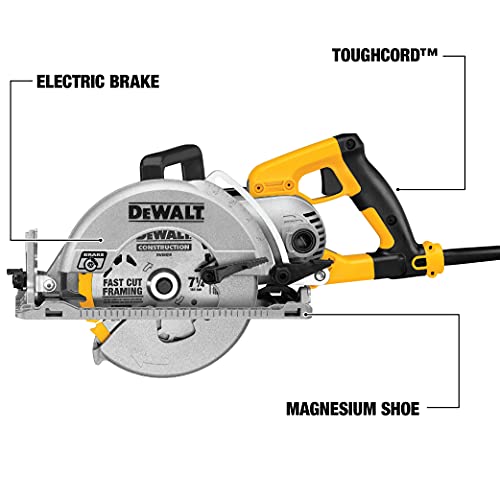 DEWALT 7-1/4-Inch Circular Saw, 15-Amp, Worm Drive, Corded (DWS535B)