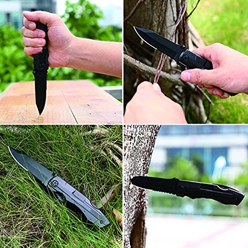 GETUHAND Multitool Pocket Knife 8-in-1 Multipurpose Tool with Folding Knife Pliers,Sheath and Bit Set Kit in Durable Black Oxide Stainless Steel for Hiker, Hunter, Solid Reliable Multipurpose Knife