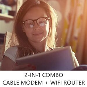 Motorola MG7700 Modem WiFi Router Combo with Power Boost | Approved by Comcast Xfinity, Cox and Spectrum | for Cable Plans Up to 800 Mbps | DOCSIS 3.0 + Gigabit Router