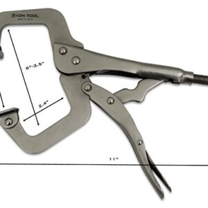 ION TOOL 6 Pack - 11” C-Clamp Locking Pliers, Swivel Pads