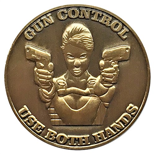 Thompson Emporium Gun Control Use Both Hands Heads Tails Good Luck Challenge Coin