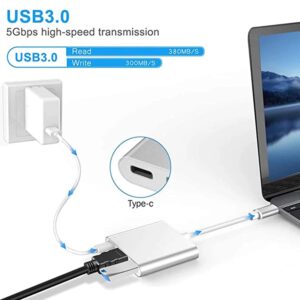 USB-C to HDMI Adapter (Supports 4K / 30Hz) - Type- C 3 in 1 Converter Cable for 2017/2018 MacBook Pro, MacBook, Mac Pro, iMac, Chromebook, & More USB 3.0 Type-C Devices