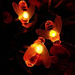 Honeybee Fairy String Lights,40 LED 14Ft Honeybee Battery Power Led String Lights for Party,Wedding,Xmas,Decoration,Gardens,Patios